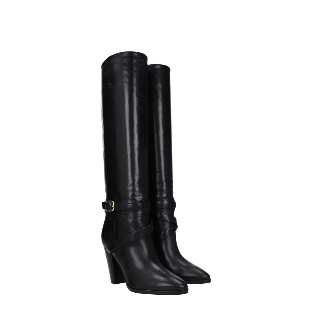 Celine Black Leather Boots