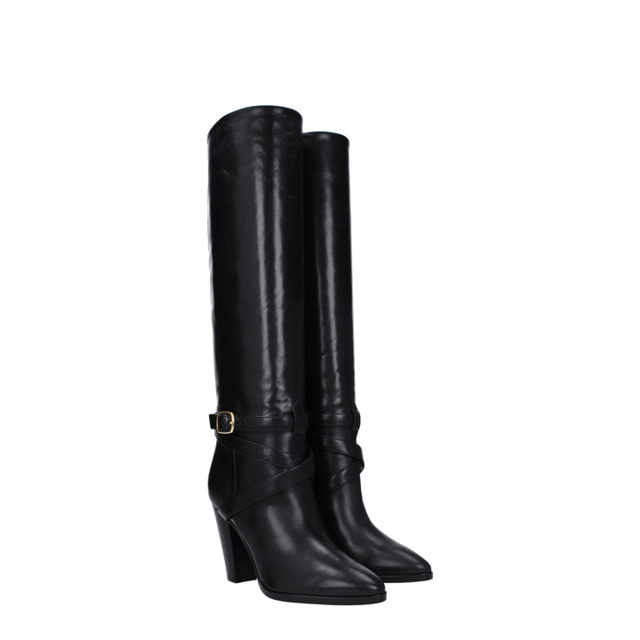 Celine Black Leather Boots