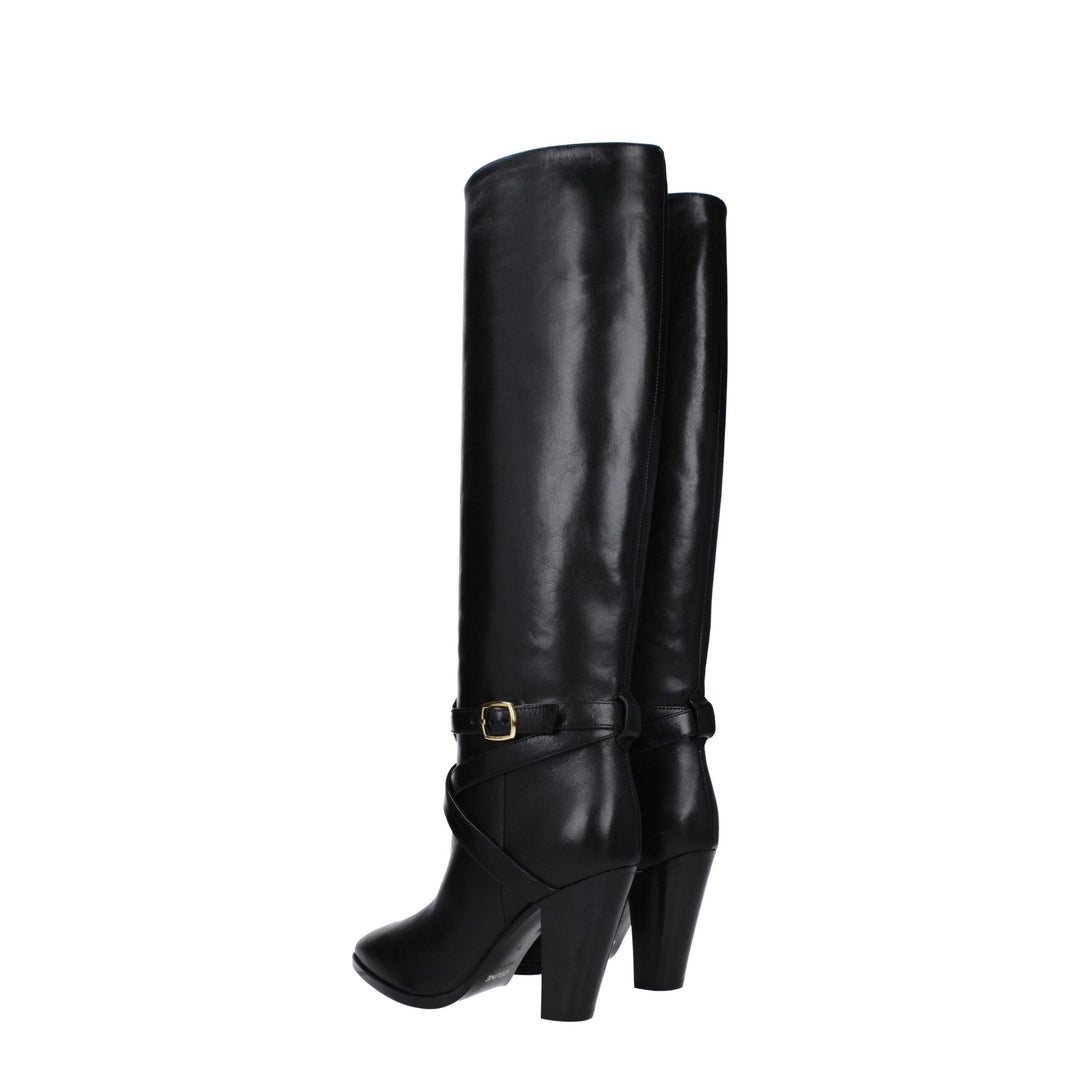 Celine Black Leather Boots