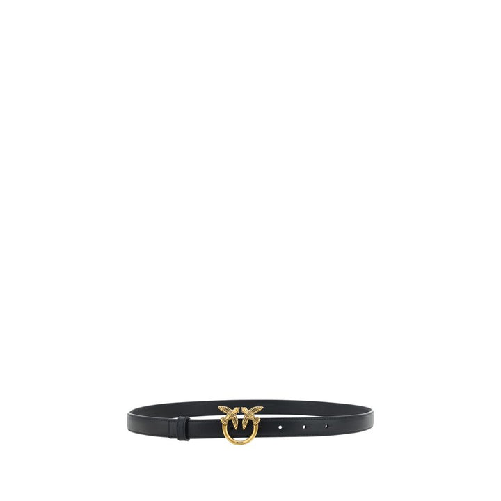 PINKO Black Calf Leather Bos Taurus Regular Belt by PINKO outlet now on sale