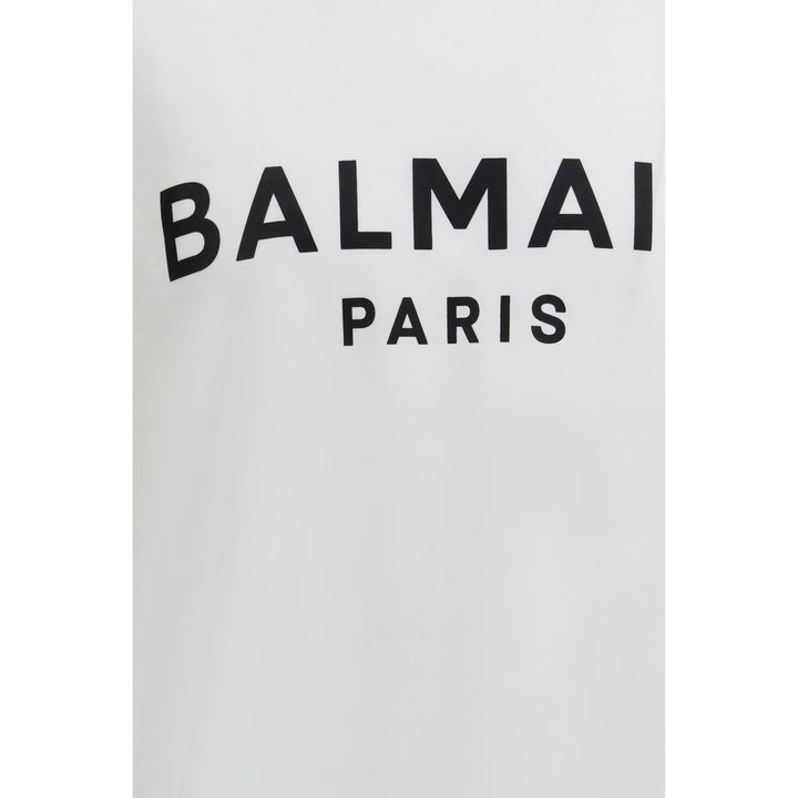Balmain White Cotton T-Shirt by Balmain outlet now on sale