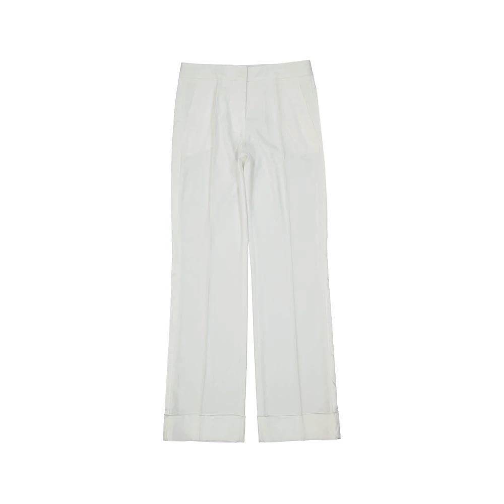 BLANCA VITA Sample Sale BLANCA VITA White Polyester Casual Pants - | Designer outlet
