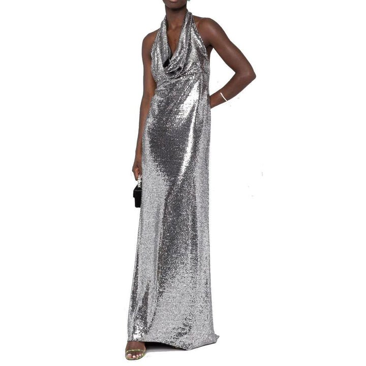 BLANCA VITA Silver Elastane Cocktail Dress by BLANCA VITA outlet now on sale