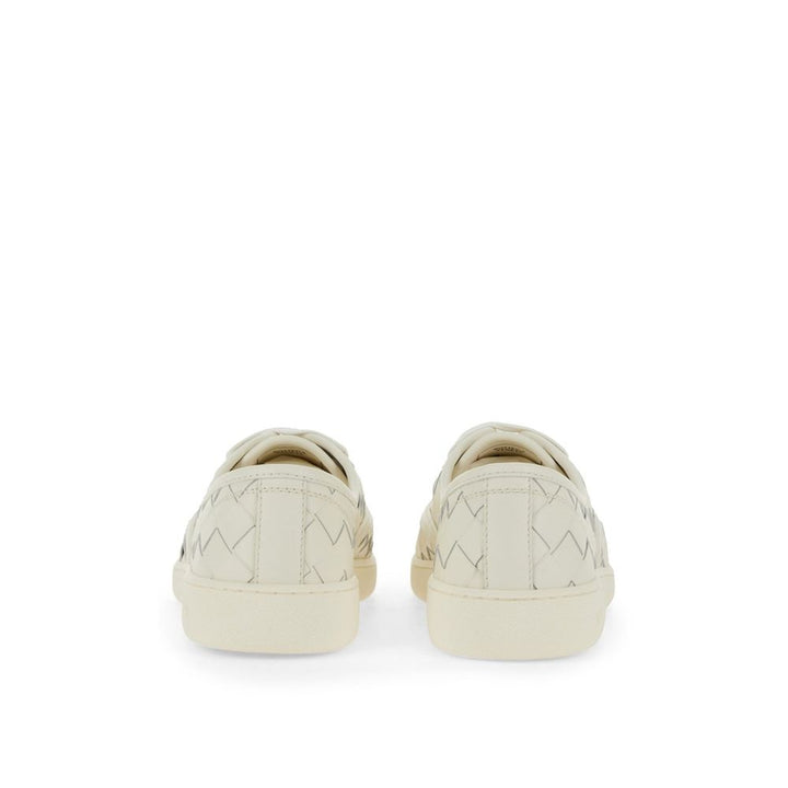 Bottega Veneta White Calfskin Low Top Sneakers by Bottega Veneta outlet now on sale