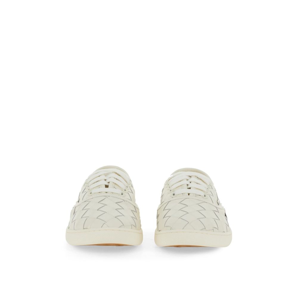 Bottega Veneta White Calfskin Low Top Sneakers by Bottega Veneta outlet now on sale