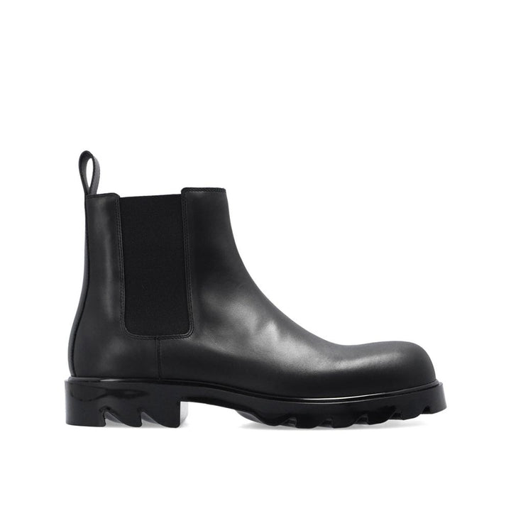 Bottega Veneta Black Calfskin Chelsea Boots by Bottega Veneta outlet now on sale