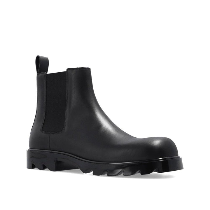 Bottega Veneta Black Calfskin Chelsea Boots by Bottega Veneta outlet now on sale