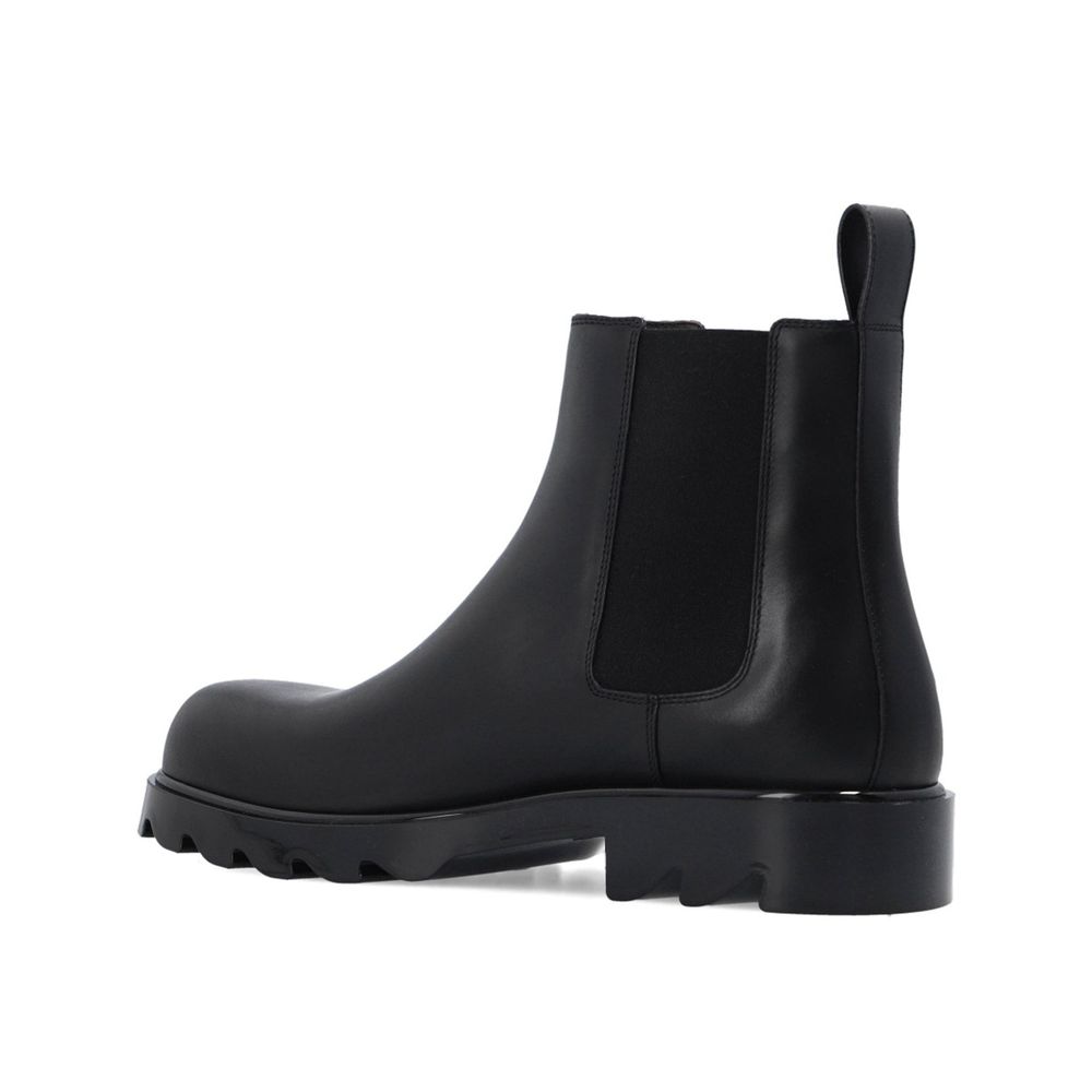 Bottega Veneta Black Calfskin Chelsea Boots by Bottega Veneta outlet now on sale