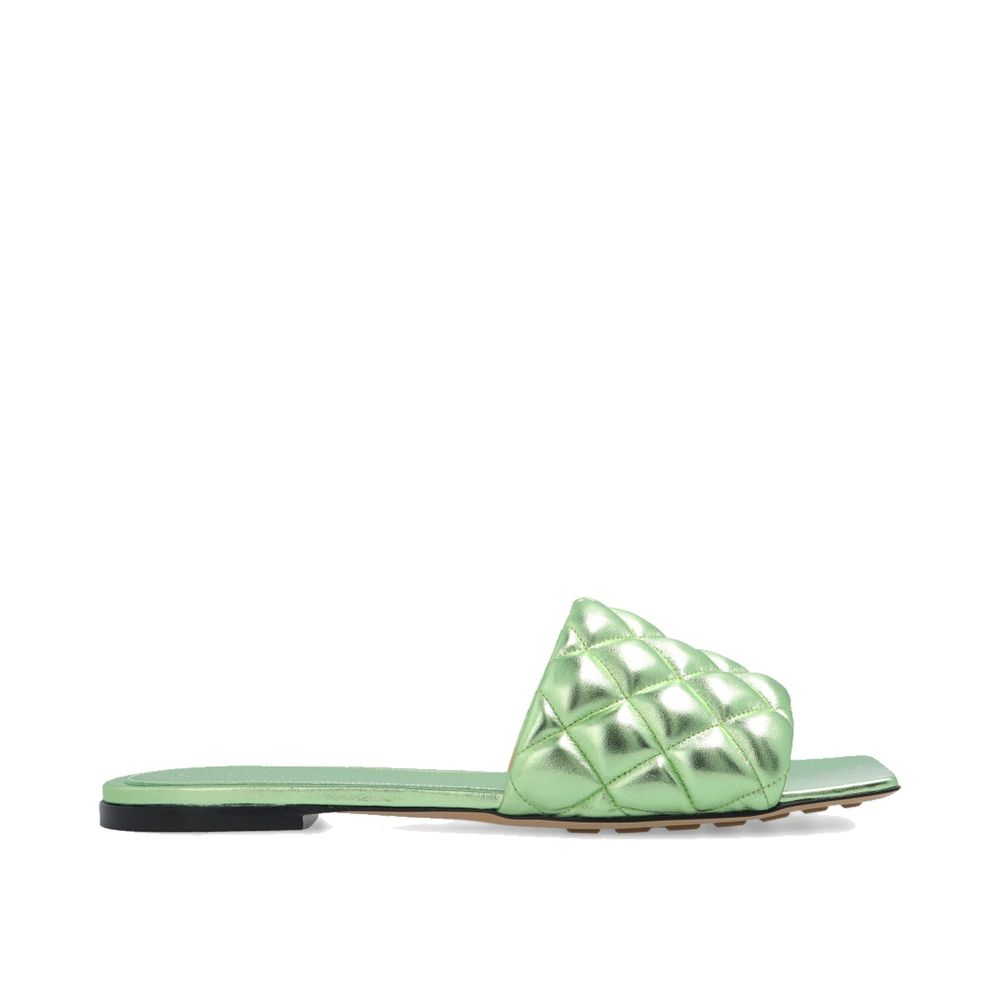 Bottega Veneta Bicolor Calfskin Flat Sandals by Bottega Veneta outlet now on sale