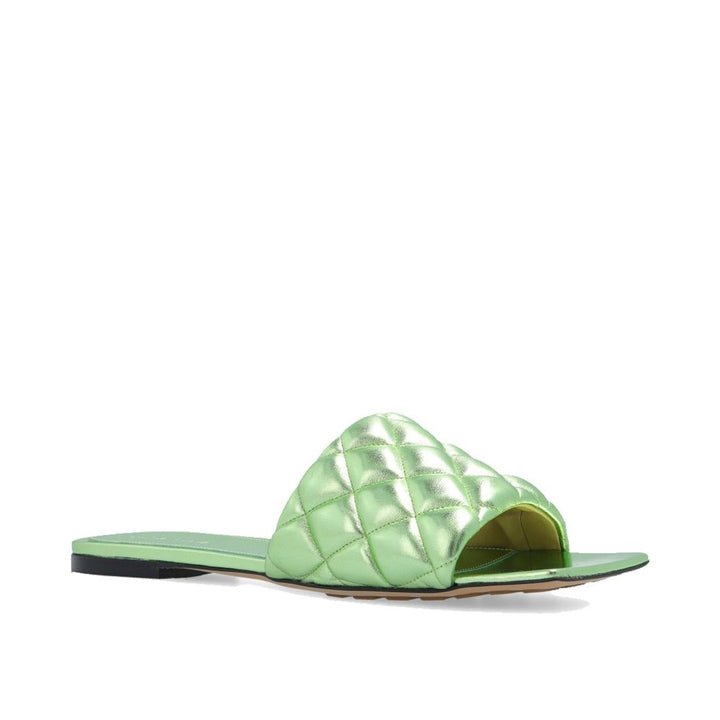 Bottega Veneta Bicolor Calfskin Flat Sandals by Bottega Veneta outlet now on sale