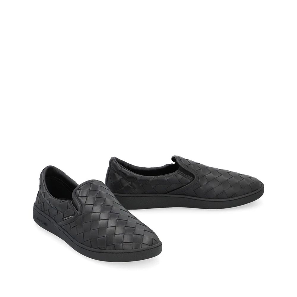 Bottega Veneta Black Calfskin Low Top Sneakers by Bottega Veneta outlet now on sale