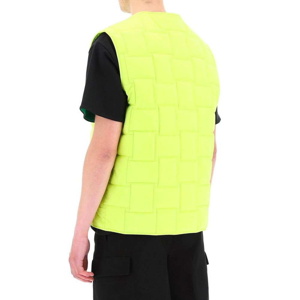 Bottega Veneta Bicolor Polyamide Sleveless Jacket by Bottega Veneta outlet now on sale