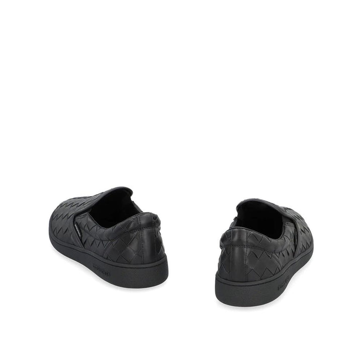 Bottega Veneta Black Calfskin Low Top Sneakers by Bottega Veneta outlet now on sale