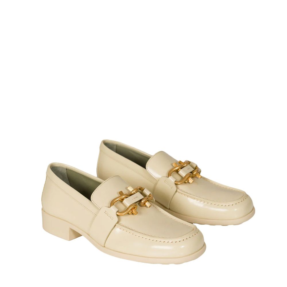 Bottega Veneta White Calfskin Slip-On Loafers by Bottega Veneta outlet now on sale