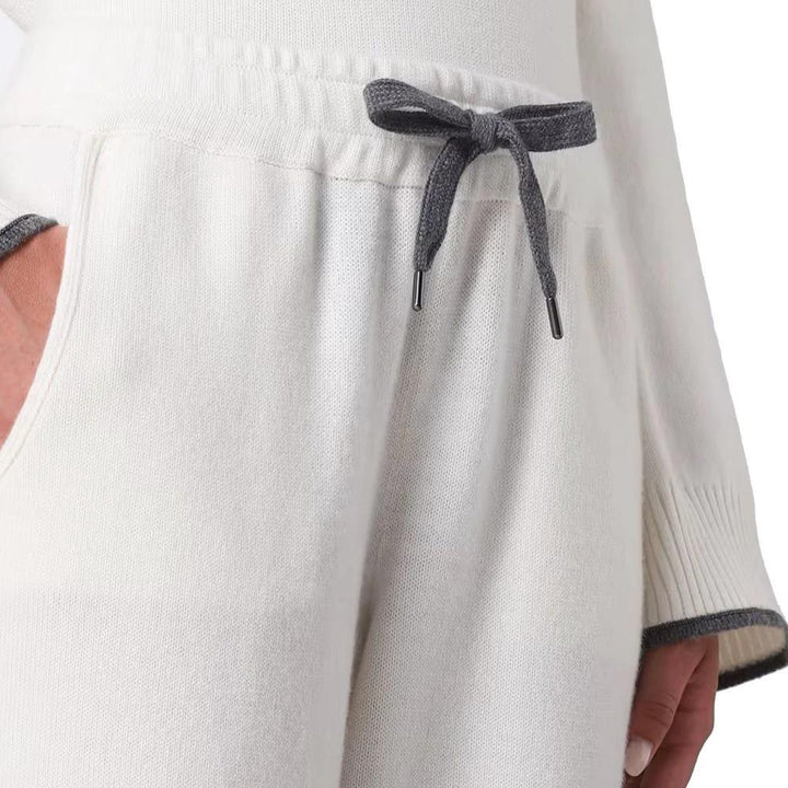 Brunello Cucinelli White Cashmere Athletic Pants by Brunello Cucinelli outlet now on sale