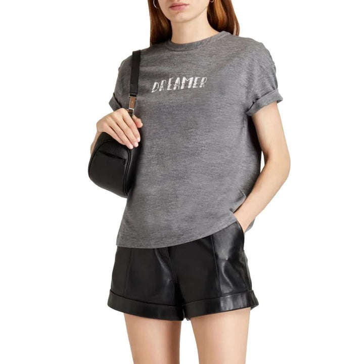 Brunello Cucinelli Gray Elastane T-Shirt by Brunello Cucinelli outlet now on sale