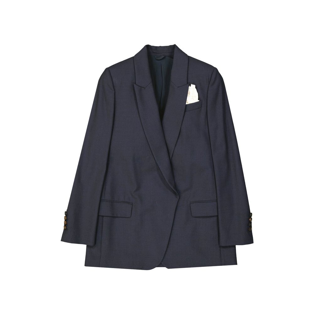 Brunello Cucinelli Blue Virgin Wool Jackets And Coat by Brunello Cucinelli outlet now on sale