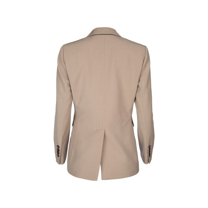 Brunello Cucinelli Beige Virgin Wool Blazer by Brunello Cucinelli outlet now on sale