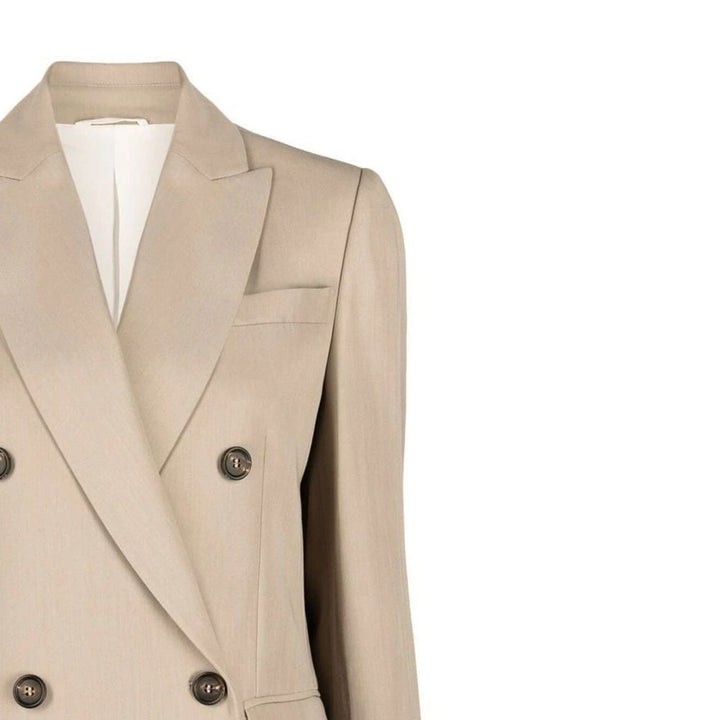 Brunello Cucinelli Beige Virgin Wool Blazer by Brunello Cucinelli outlet now on sale