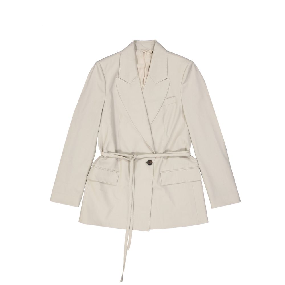 Brunello Cucinelli Beige Elastane Coat by Brunello Cucinelli outlet now on sale