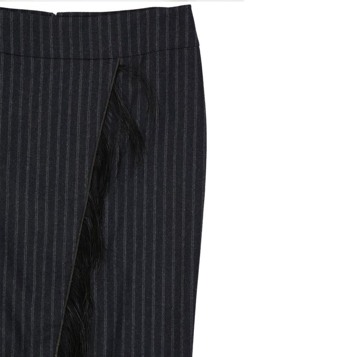 Brunello Cucinelli Gray Virgin Wool Midi Skirt by Brunello Cucinelli outlet now on sale