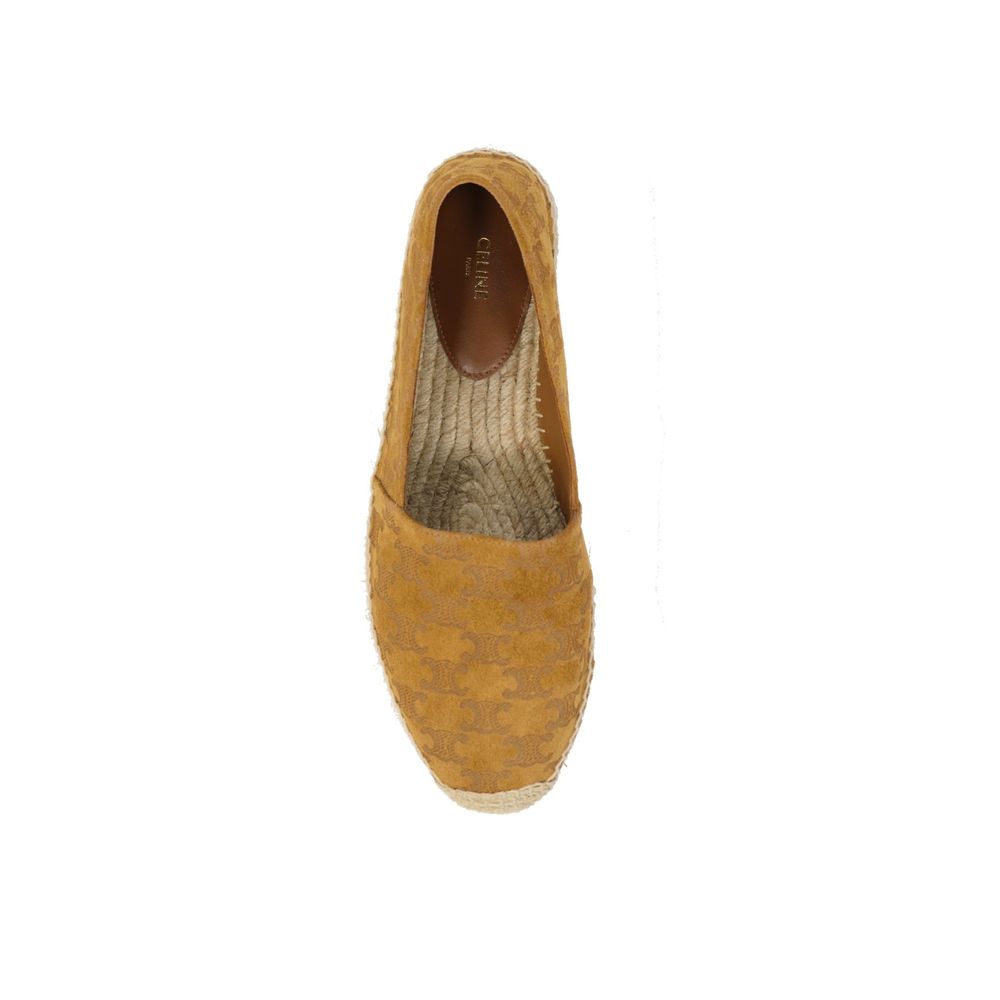 Celine Brown Calfskin Espadrilles by Celine outlet now on sale