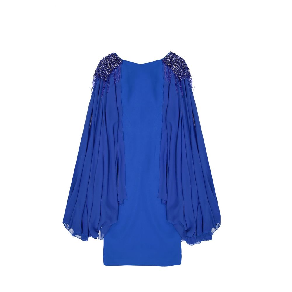 IVAN MONTESI Blue Acetate Cocktail Dress by IVAN MONTESI outlet now on sale
