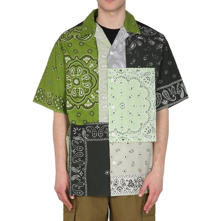 Kenzo Bicolor Cotton Shortsleeve Shirt by Kenzo outlet now on sale