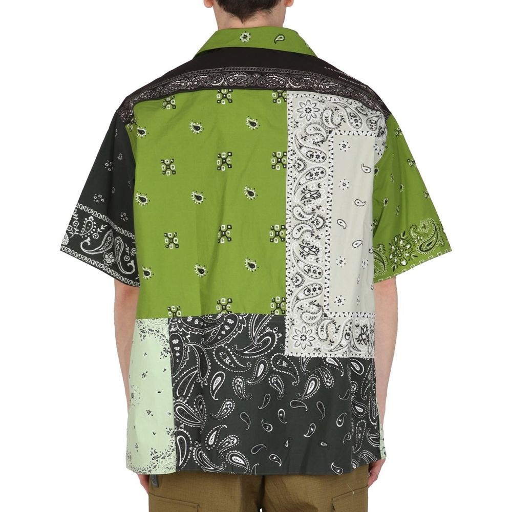 Kenzo Bicolor Cotton Shortsleeve Shirt by Kenzo outlet now on sale