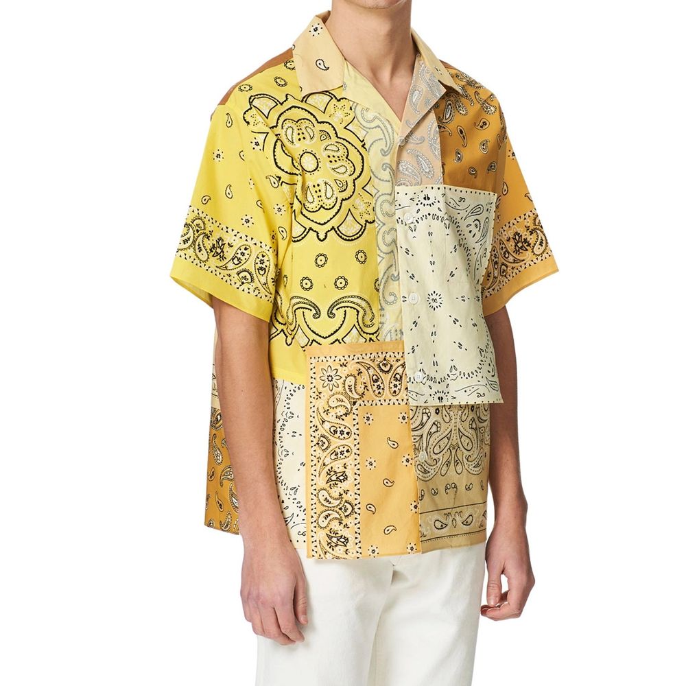 Kenzo Bicolor Cotton Pattern Shirt by Kenzo outlet now on sale