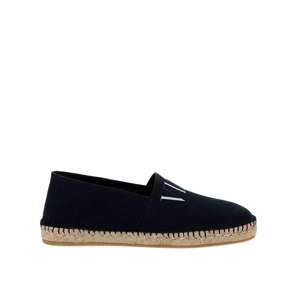 Valentino Garavani Black Canvas Espadrilles by Valentino Garavani outlet now on sale