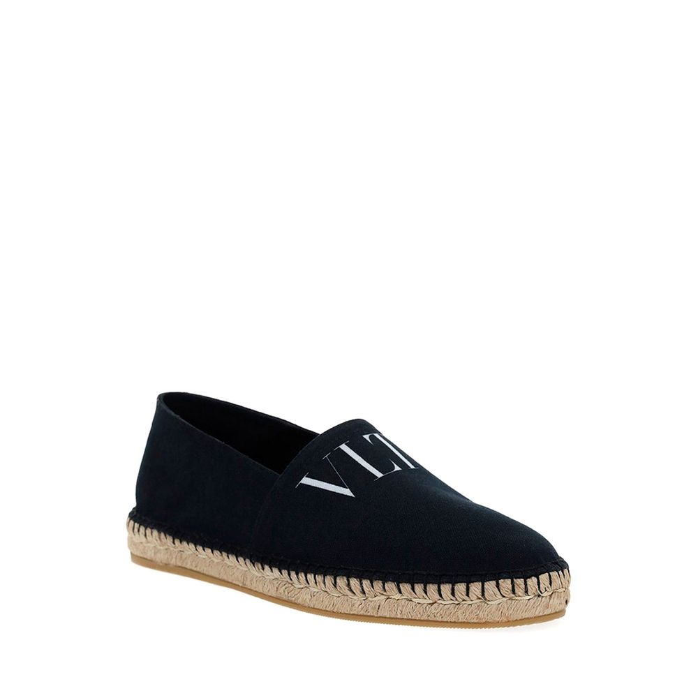 Valentino Garavani Black Canvas Espadrilles by Valentino Garavani outlet now on sale