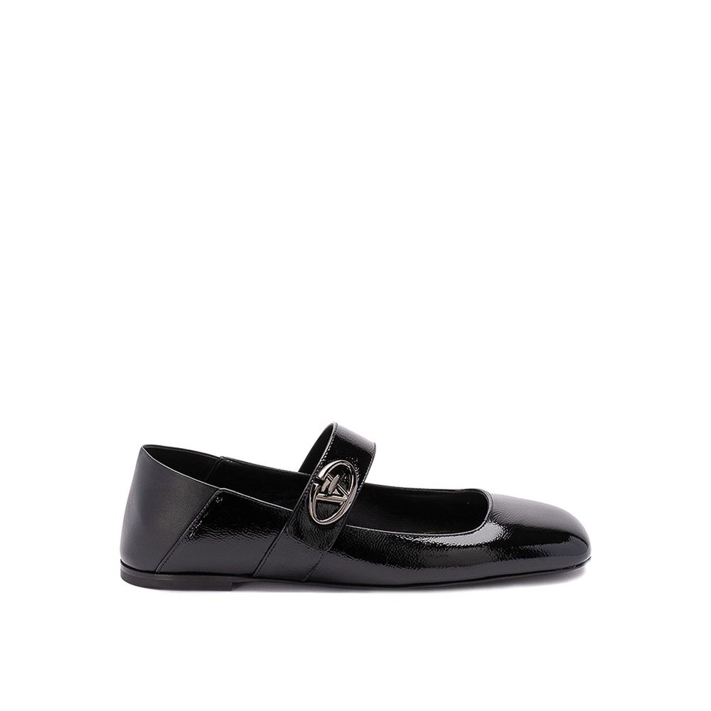 Valentino Garavani Black Calfskin Ballet Flats by Valentino Garavani outlet now on sale