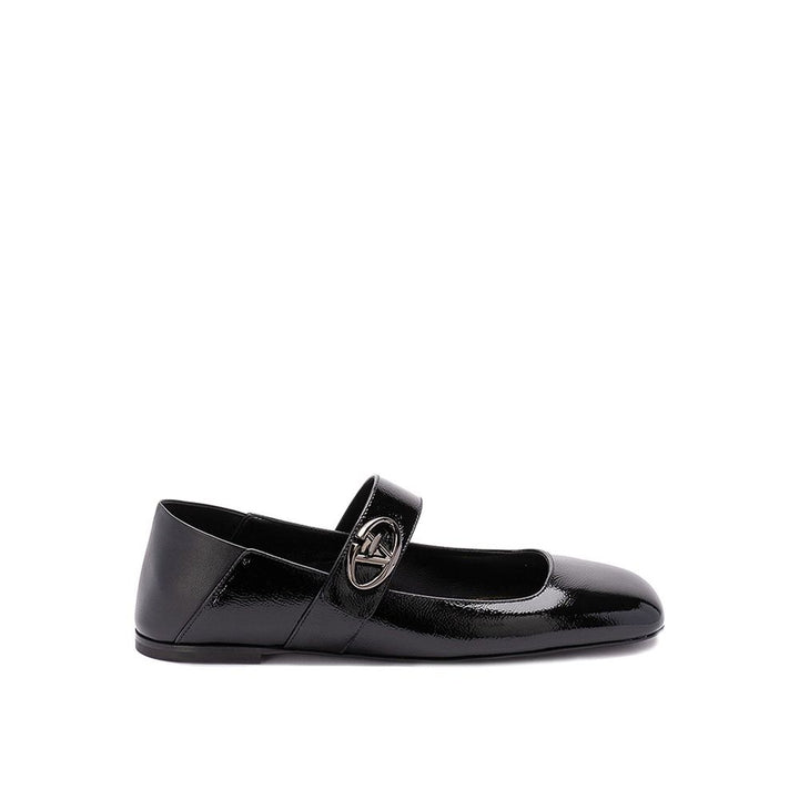 Valentino Garavani Black Calfskin Ballet Flats by Valentino Garavani outlet now on sale