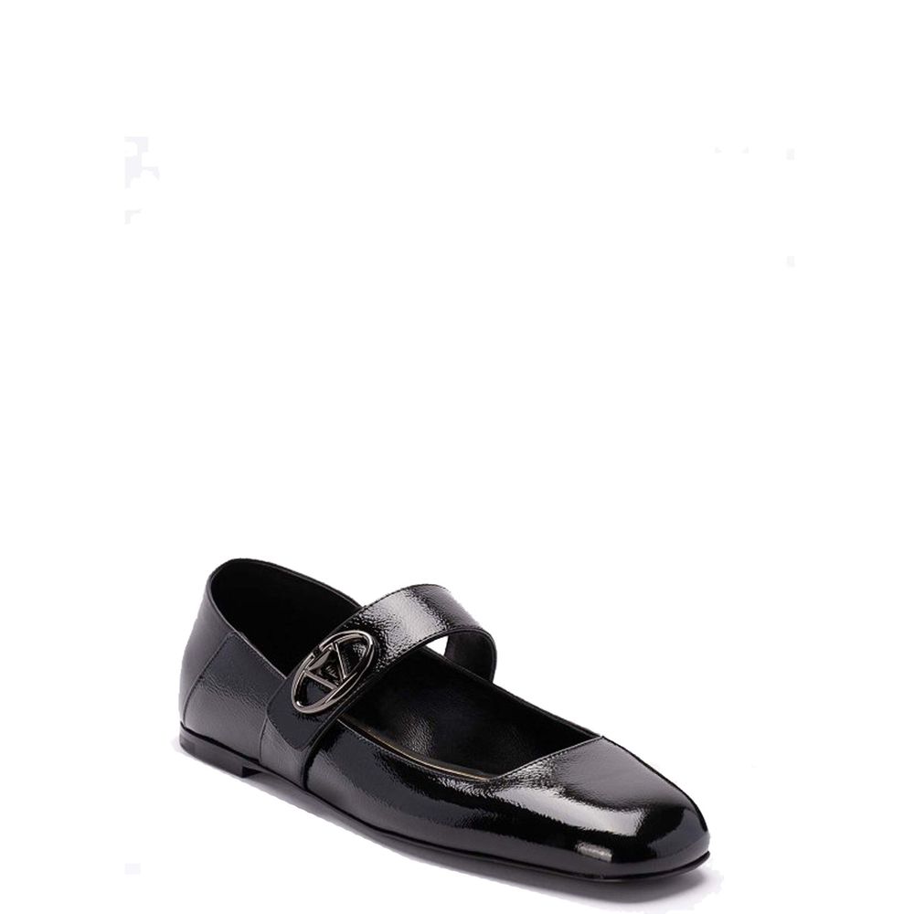 Valentino Garavani Black Calfskin Ballet Flats by Valentino Garavani outlet now on sale