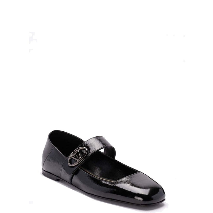 Valentino Garavani Black Calfskin Ballet Flats by Valentino Garavani outlet now on sale