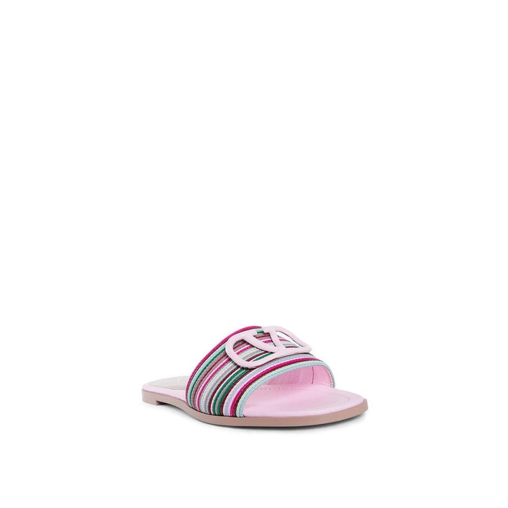 Valentino Garavani Multicolor Leather Slides by Valentino Garavani outlet now on sale