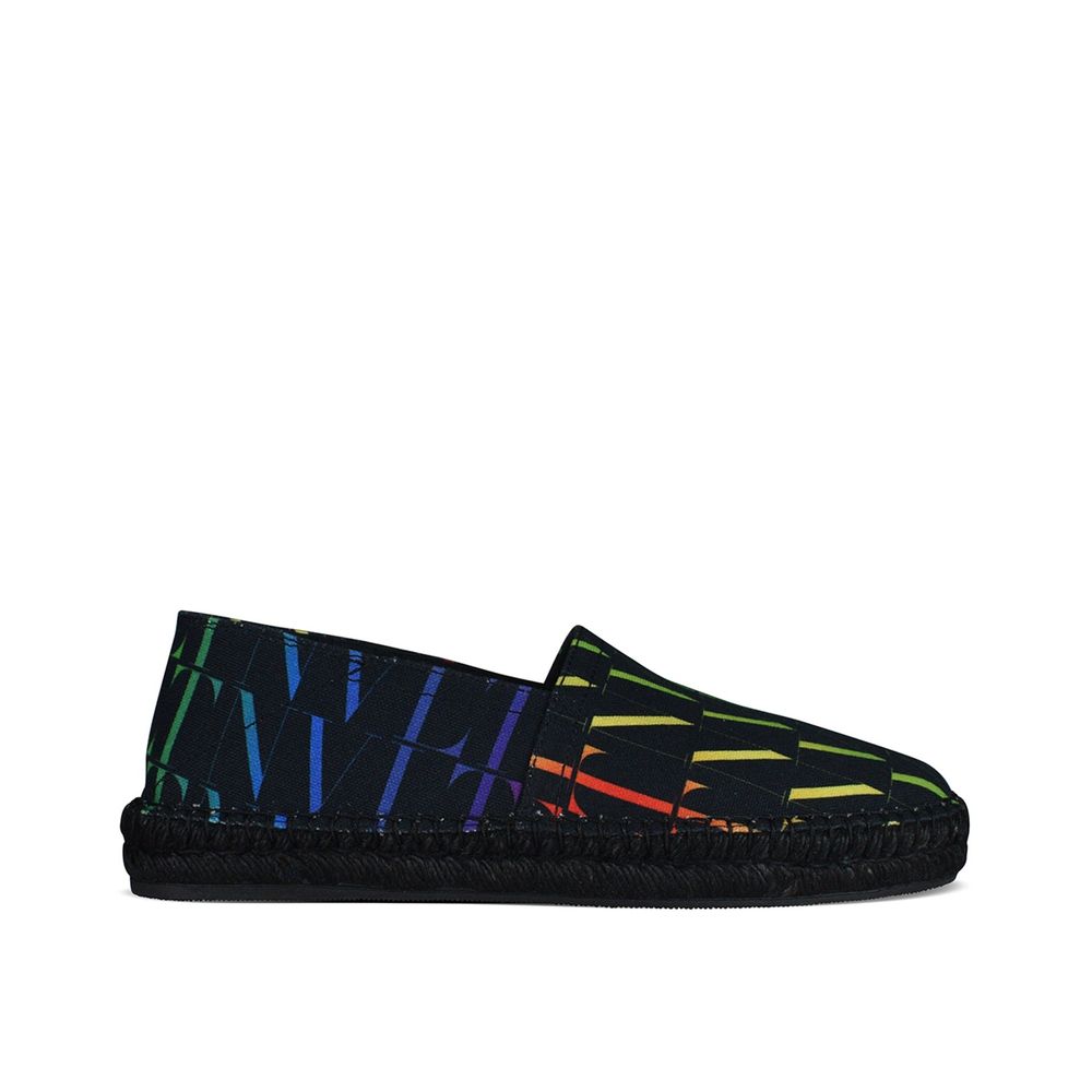 Valentino Garavani Black Canvas Espadrilles by Valentino Garavani outlet now on sale