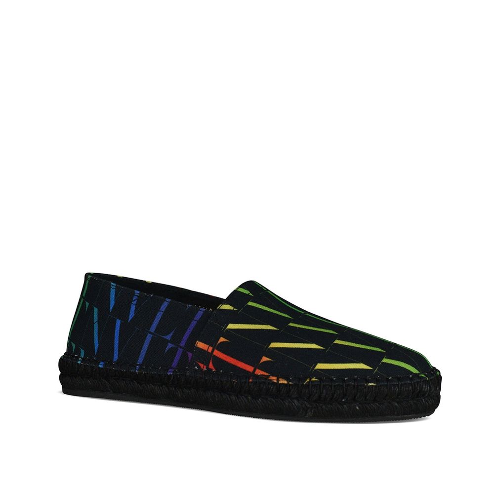 Valentino Garavani Black Canvas Espadrilles by Valentino Garavani outlet now on sale