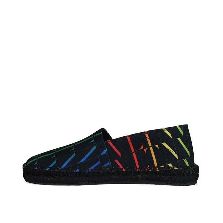 Valentino Garavani Black Canvas Espadrilles by Valentino Garavani outlet now on sale