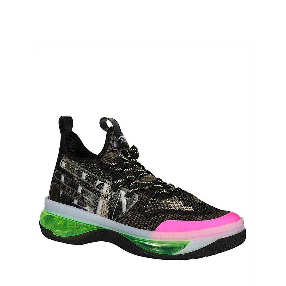 Valentino Garavani Black Fabric Athletic Sneakers by Valentino Garavani outlet now on sale