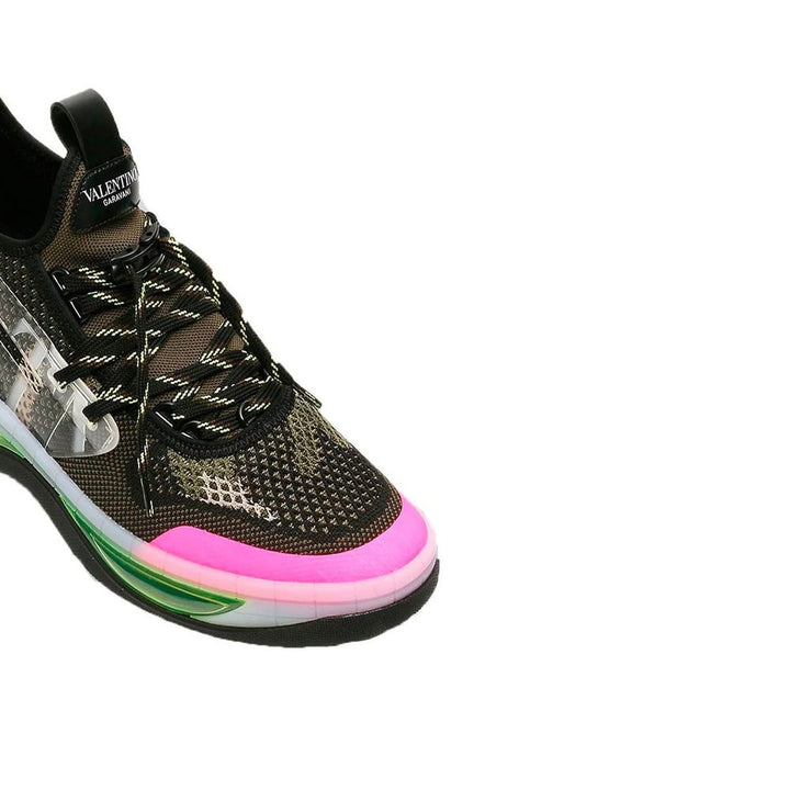 Valentino Garavani Black Fabric Athletic Sneakers by Valentino Garavani outlet now on sale
