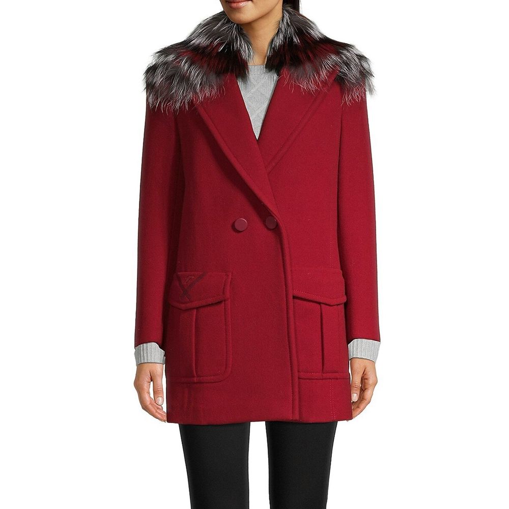 Fendi Multicolor Virgin Wool Coat by Fendi outlet now on sale