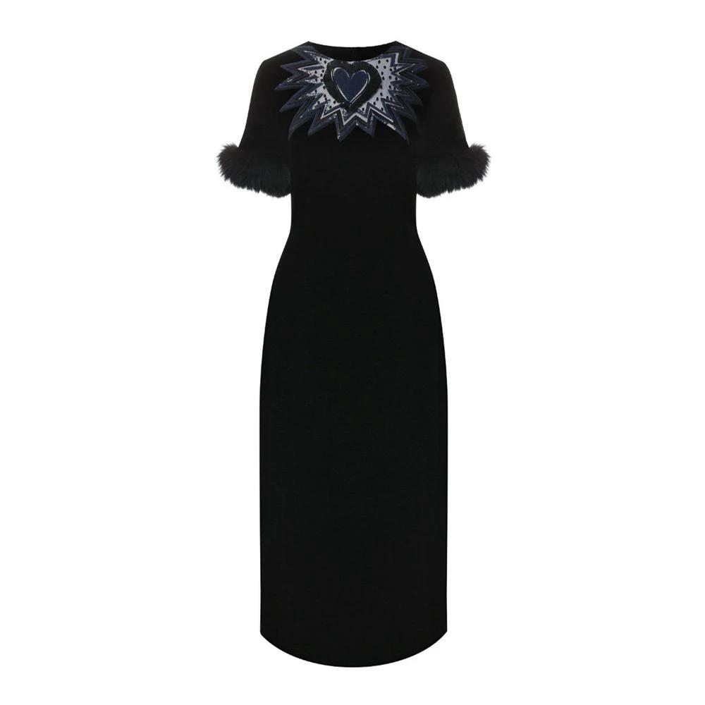 fendi midi dress Fendi Black Viscose Cocktail Dress On Sale – Ask Me Wear