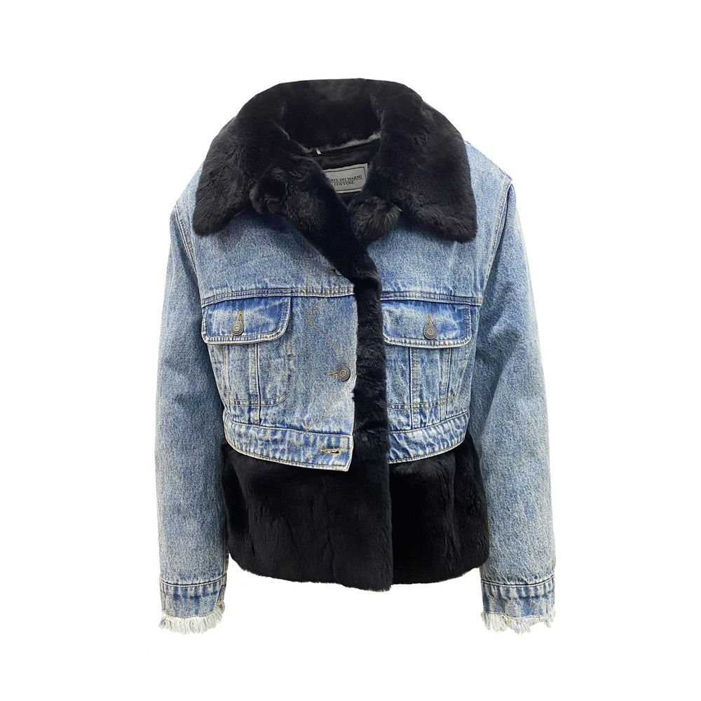 FORTE DEI MARMI COUTURE Blue Cotton Denim Jacket by FORTE DEI MARMI COUTURE outlet now on sale