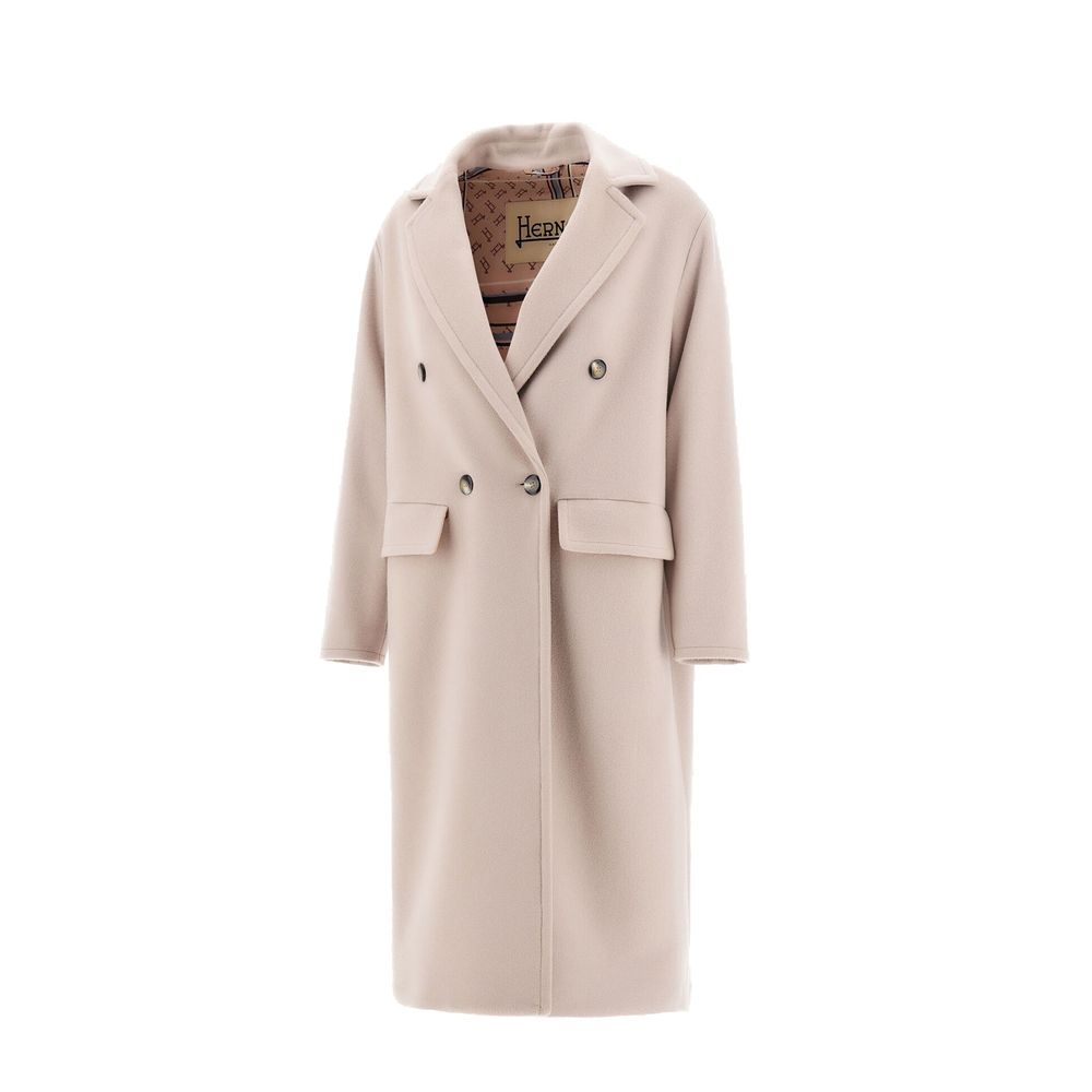 Herno Beige Wool Coat by Herno outlet now on sale