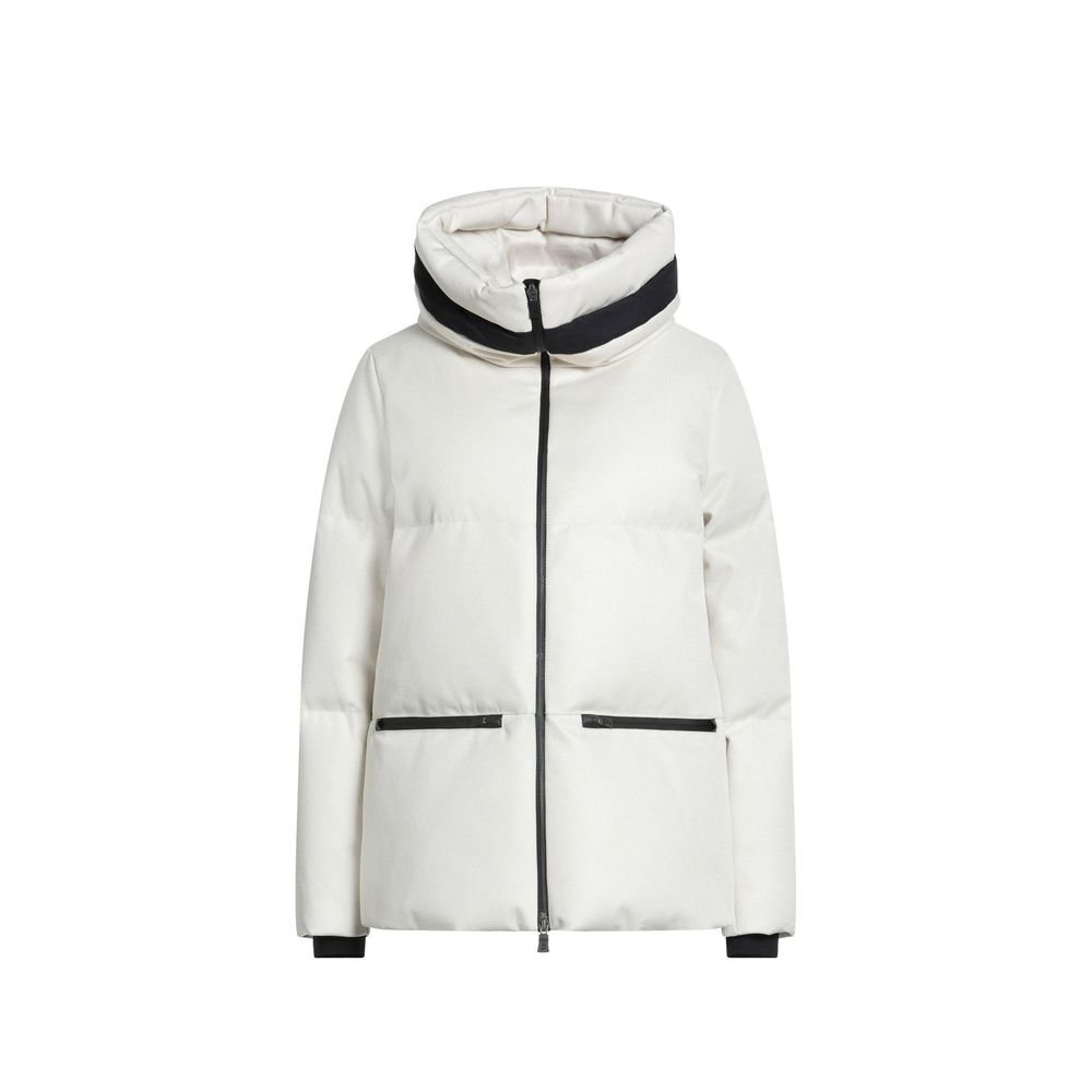 Herno White Polyester Coat by Herno outlet now on sale