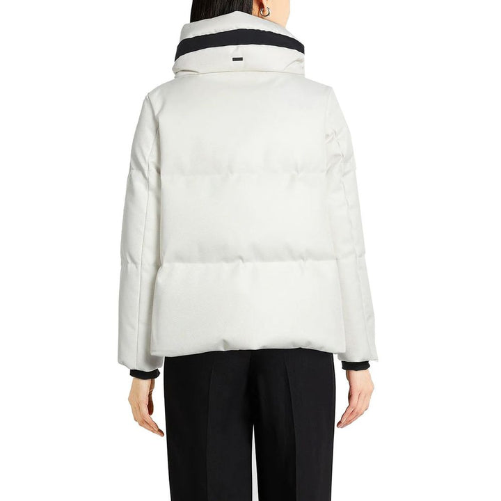 Herno White Polyester Coat by Herno outlet now on sale