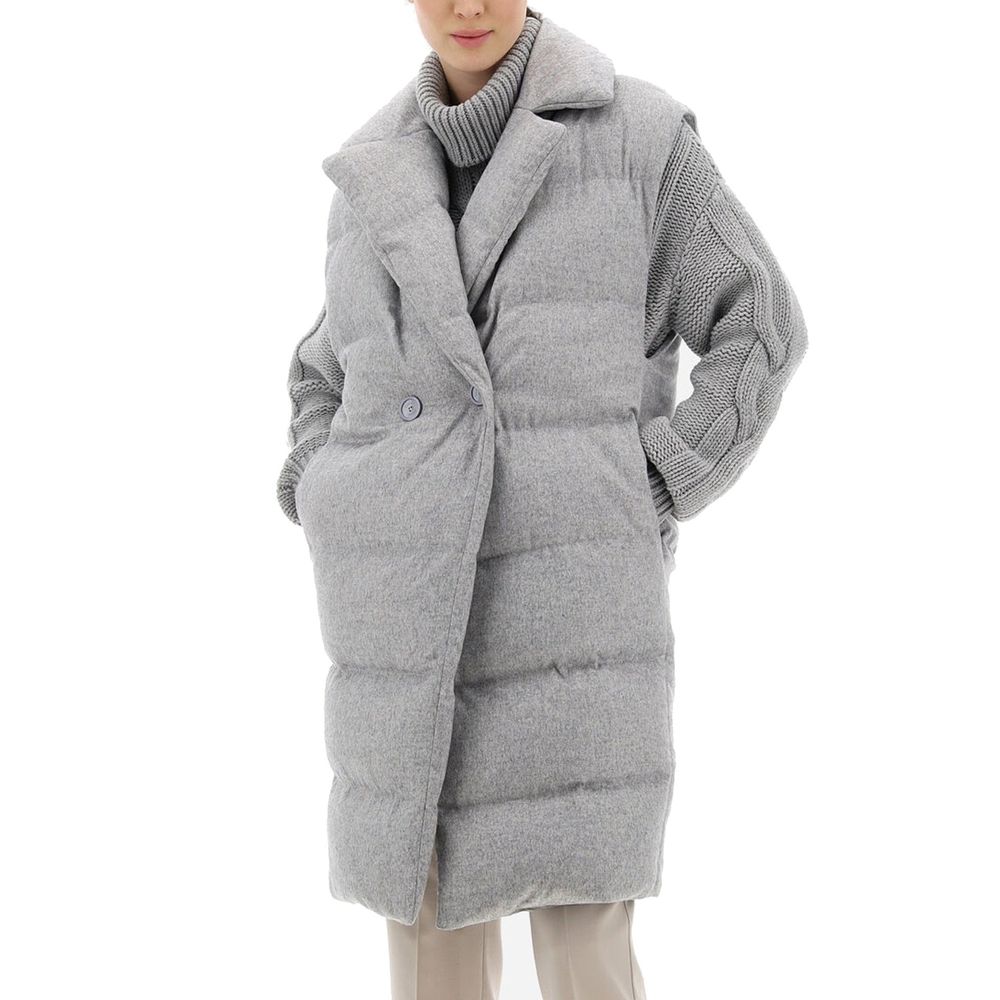Herno Gray Cashmere Coat by Herno outlet now on sale