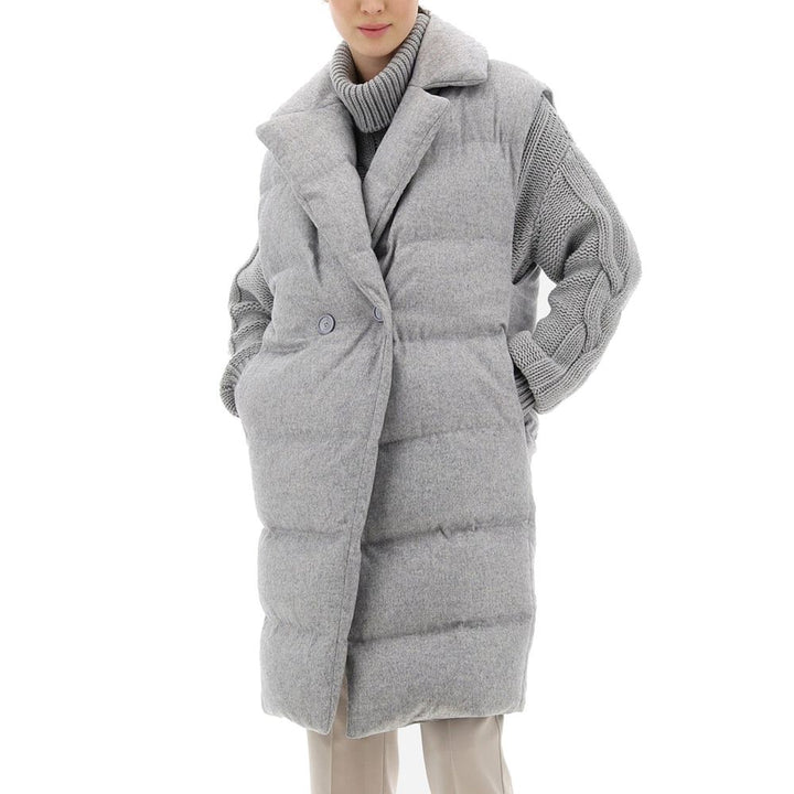 Herno Gray Cashmere Coat by Herno outlet now on sale